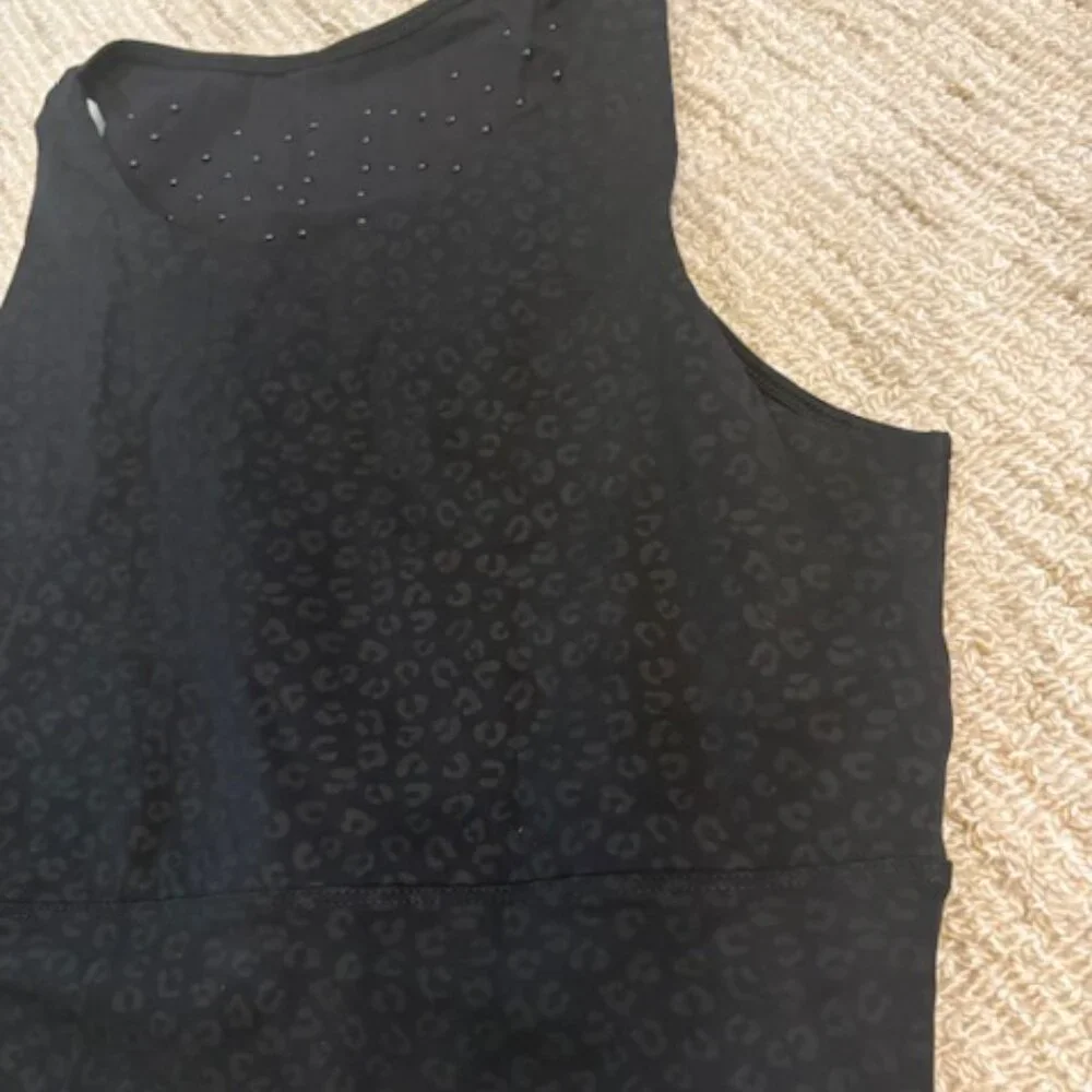 Elastique “Fierce” Animal Print Lymphatic Massage Beads Tank Style Sports Bra M - Picture 2 of 7